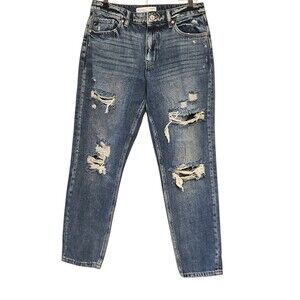 Kancan for Maurices Jeans Women’s Size 27 Exclusive Mid Rise Heavy Distress